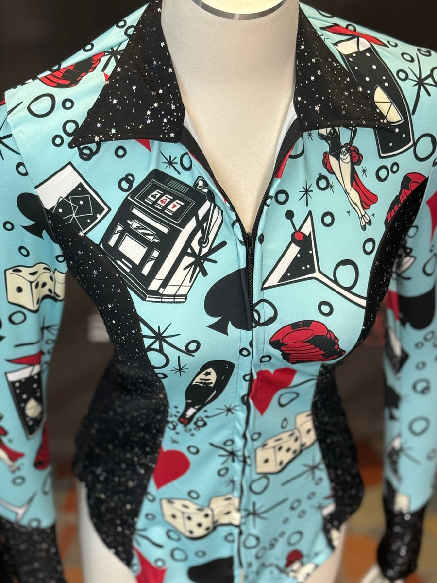 XS - Vegas Bubbles Dolly Cut with Cuff