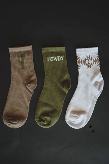 Cowgirl Crew Socks (Espresso)