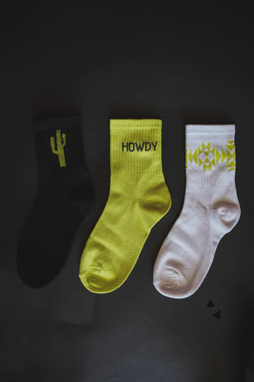 Cowgirl Crew Socks (Neon)