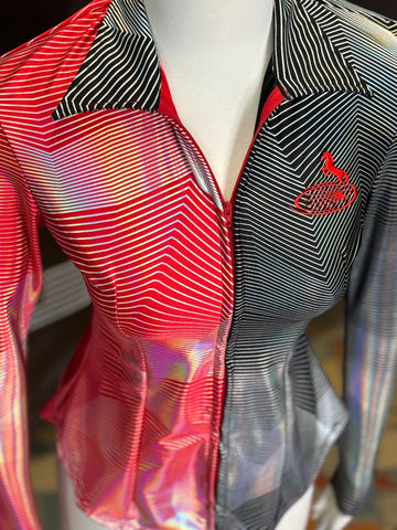 XS - Black/Red Trippy Split Shirt