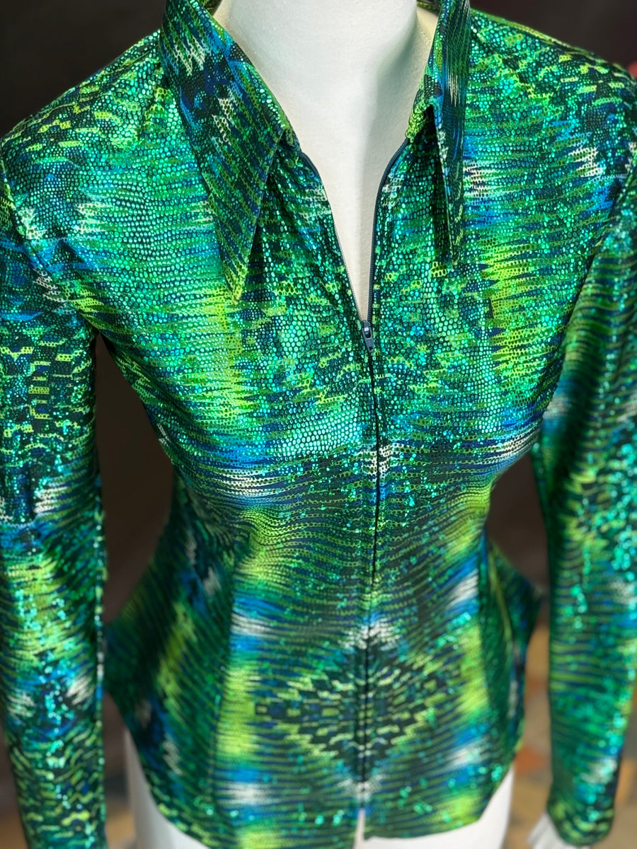 L - Green Aztec Prism