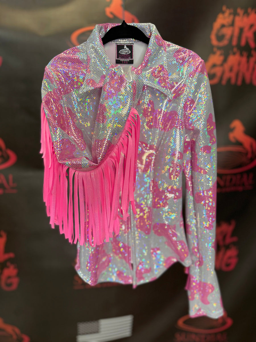 YS - Cow Print Pink + Fringe