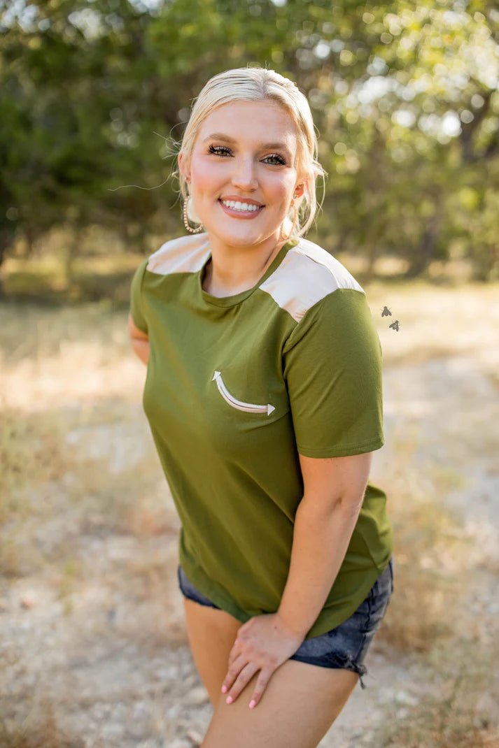 Tuxedo Tee in Olive