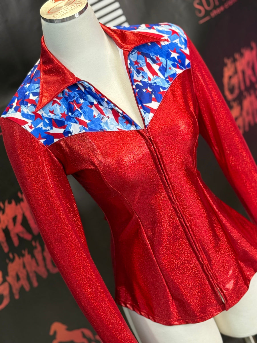 XS - Flag Girl American Yoke Style