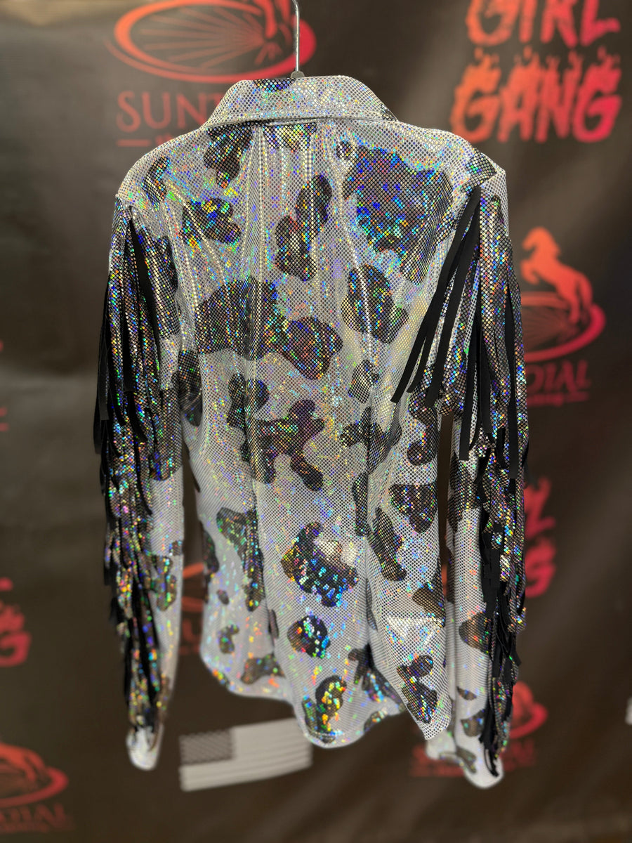 YS - Cow Print Prism + Fringe
