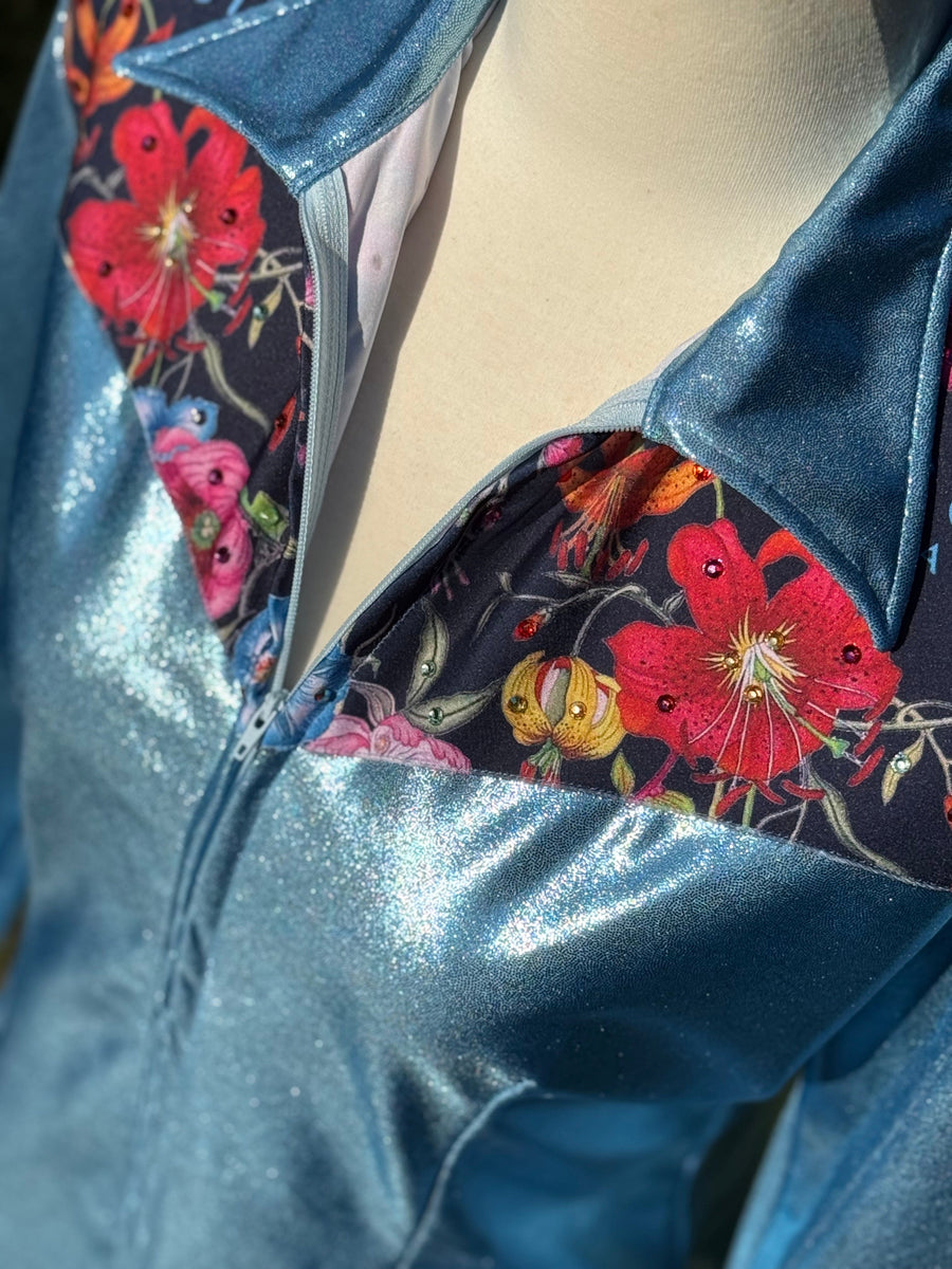 L - Designer Floral Yoke Style + Bling