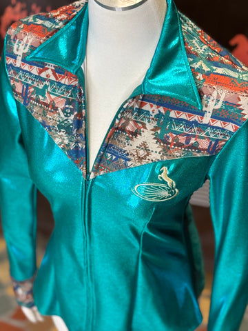 S - Teal/Canyon Spirit Aztec Yoke Style