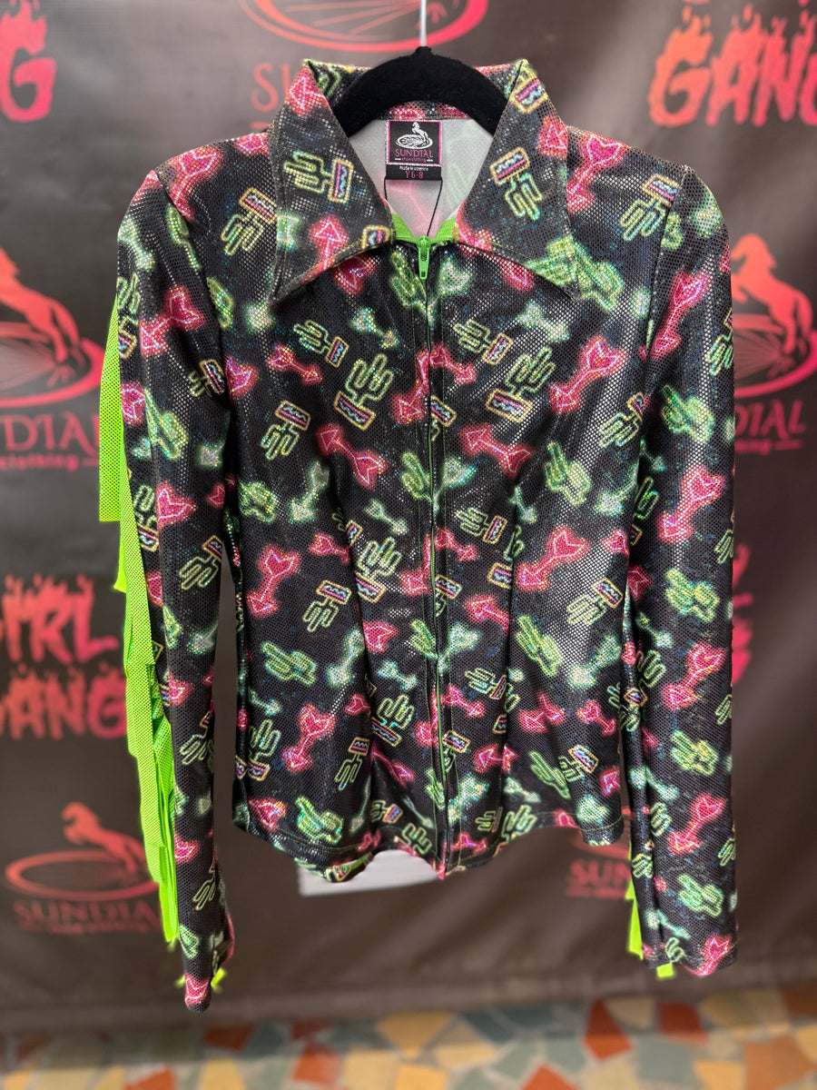 YM - Neon Cactus Prism + Fringe