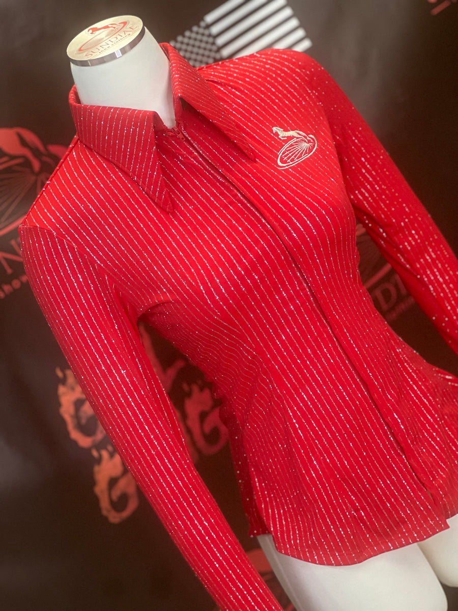 XS - Red/Silver Pinstripe