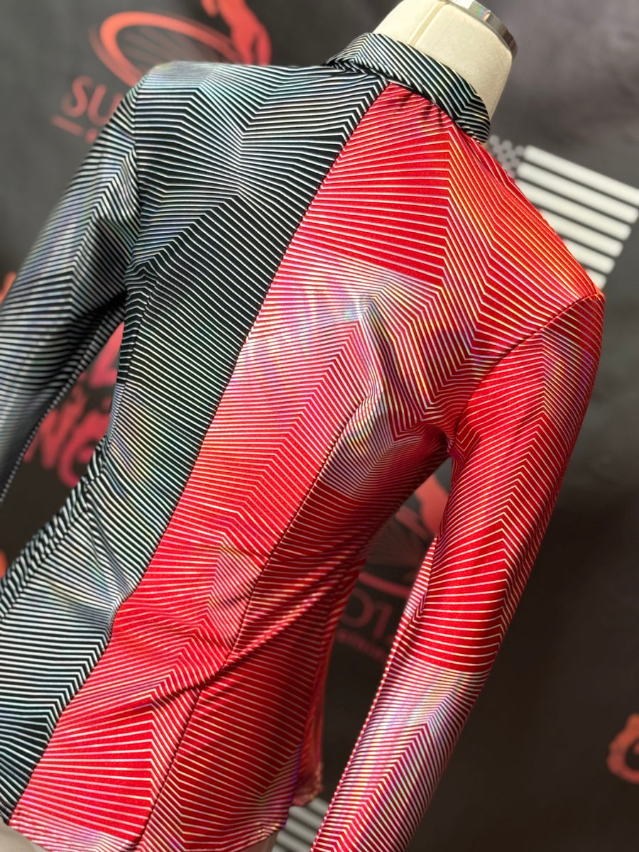 XS - Black/Red Trippy Split Shirt