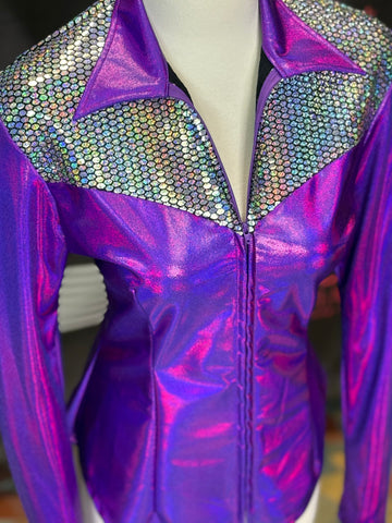 L - Punchy Purple & Sequin Yoke Style