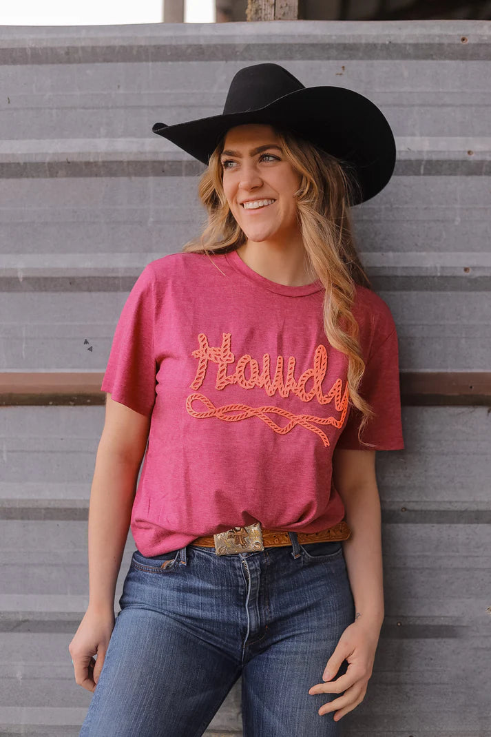 Howdy Script Textured Tee