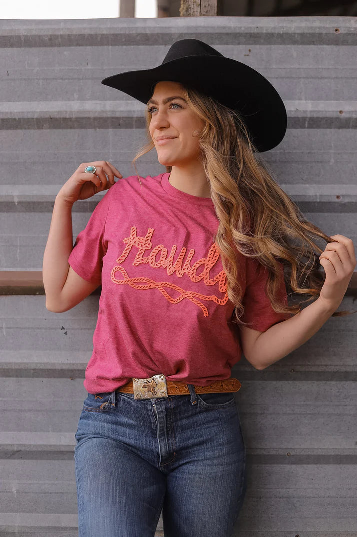 Howdy Script Textured Tee