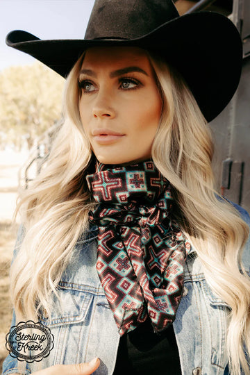 Turquoise Cross Wild Rag