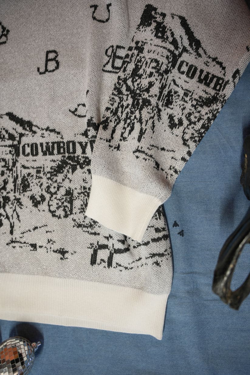 L/XL - Cowboy Town Oversized Sweater