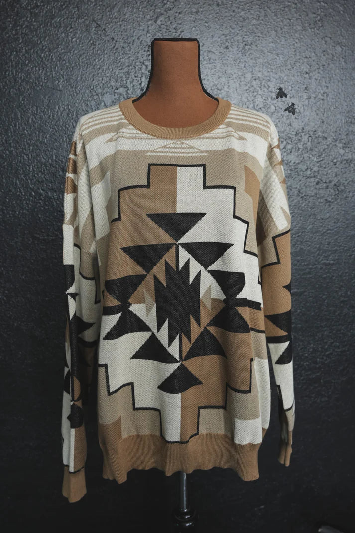 S/M - Seminole Aztec Oversized Sweater