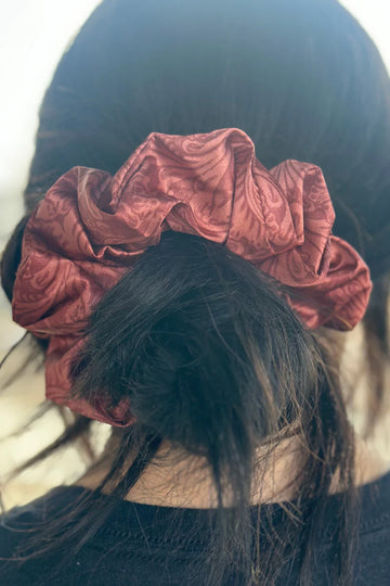 Tooled Leather Scrunchie