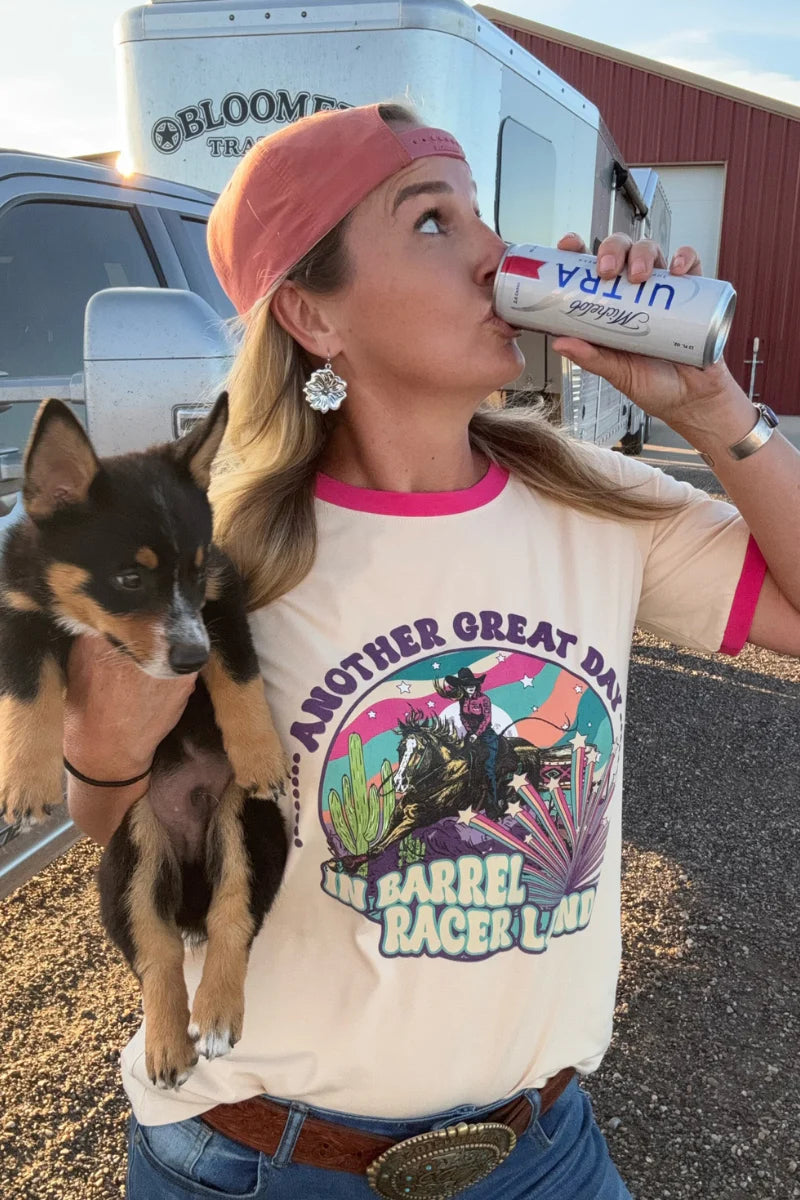 Barrel Racer Land Ringer Tee