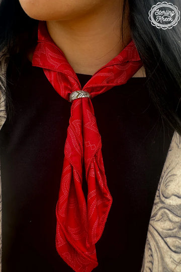 Red Bootstitch Bandana Scarf