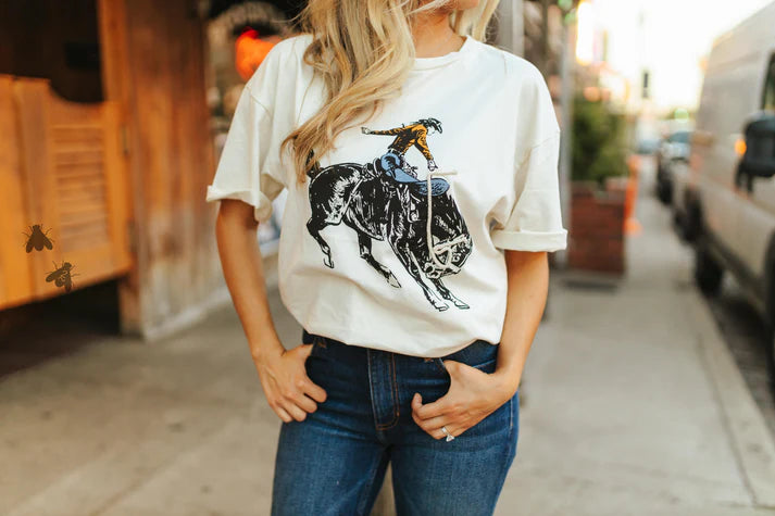 S, M - Western Deets Accent Tee