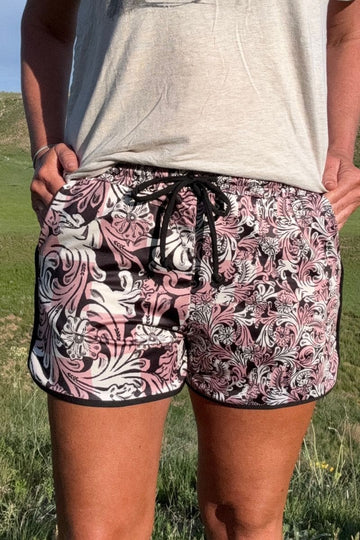 Tooled Blush Athletic Shorts