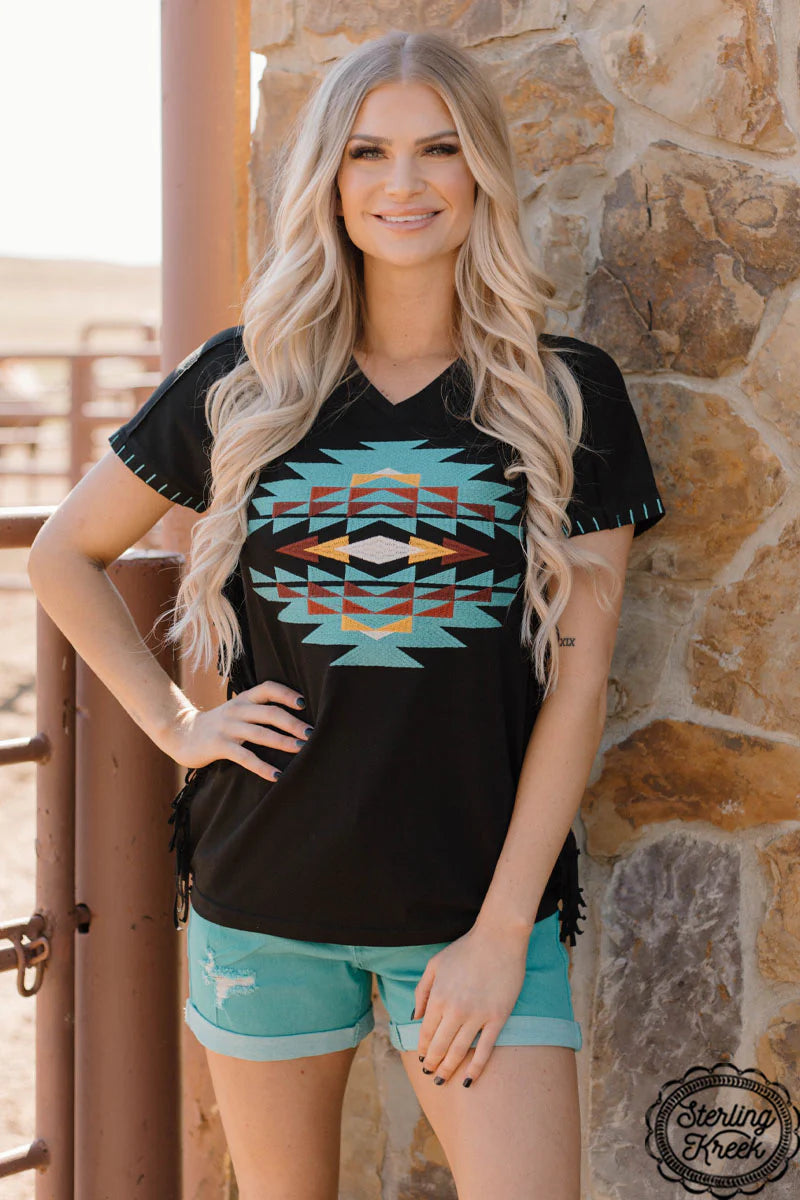 XS - Comanche Fringed Tee