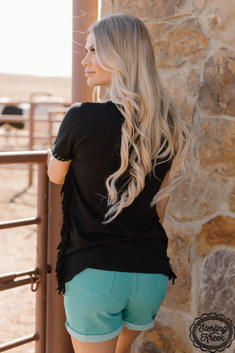 XS - Comanche Fringed Tee