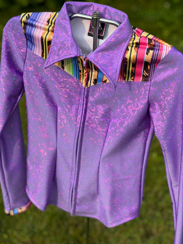 YM - Leopard Serape/Lavender Yoke Style