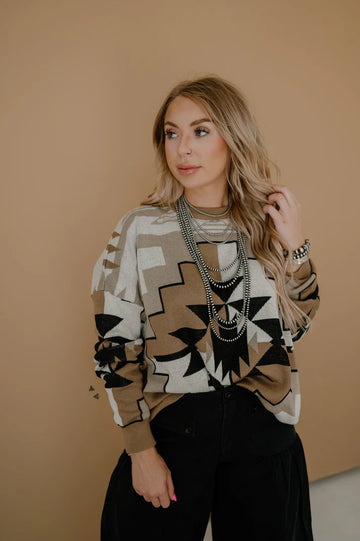 S/M - Seminole Aztec Oversized Sweater