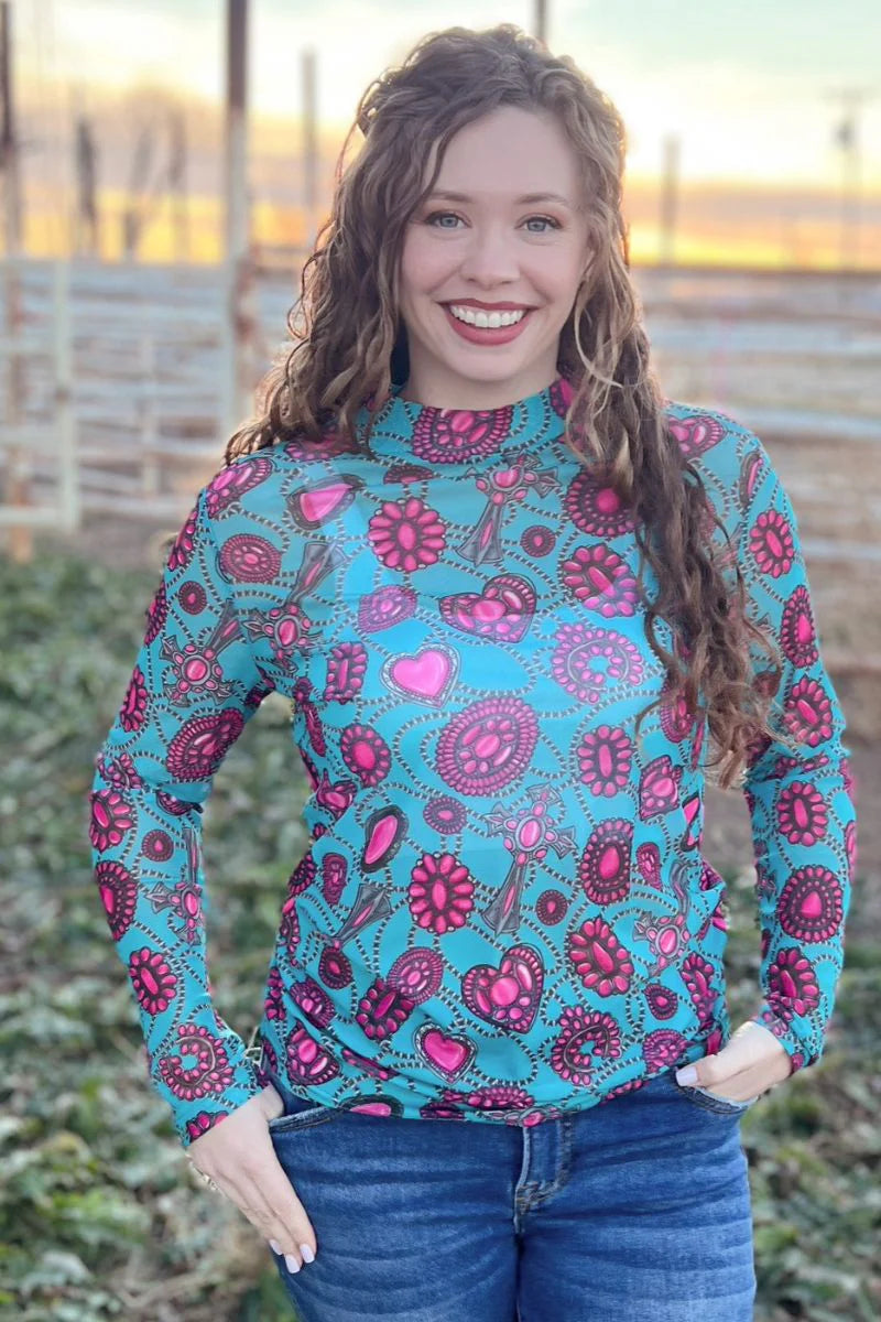 XS - Navajo City Mesh Long Sleeve