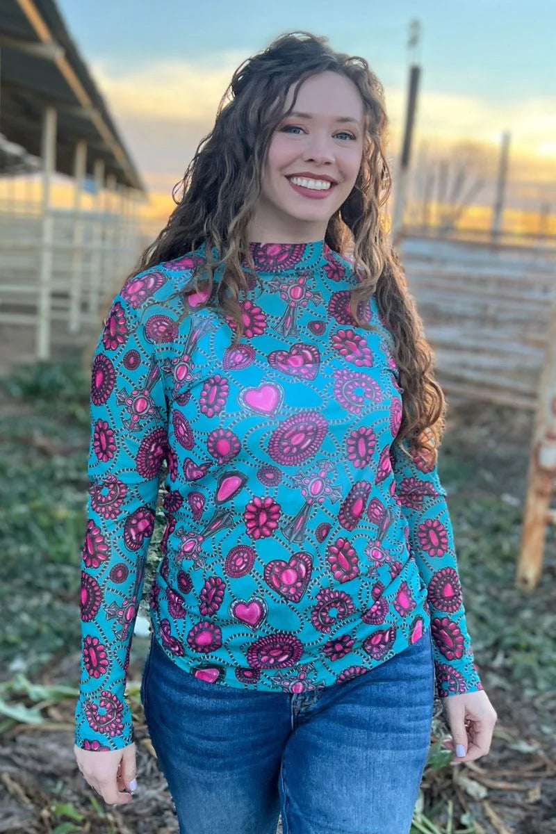 XS - Navajo City Mesh Long Sleeve