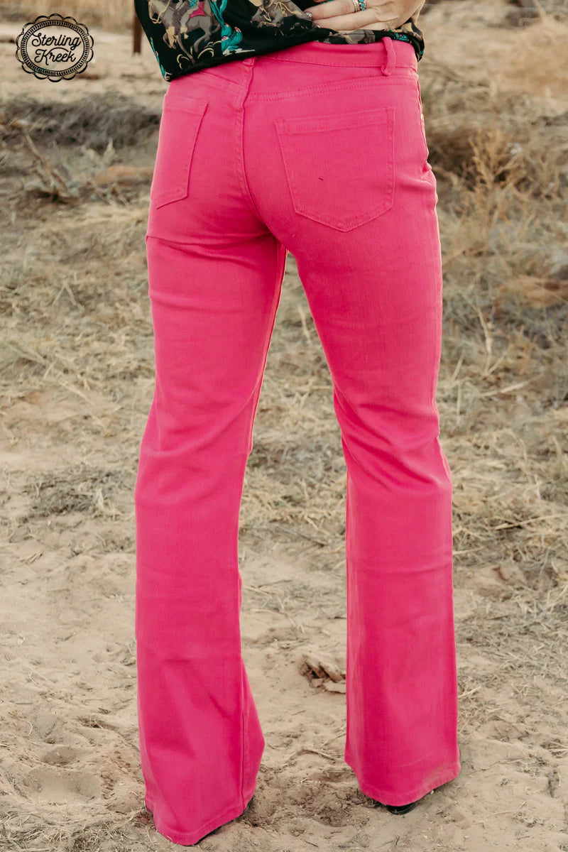 Pink Stretch Denim Trousers