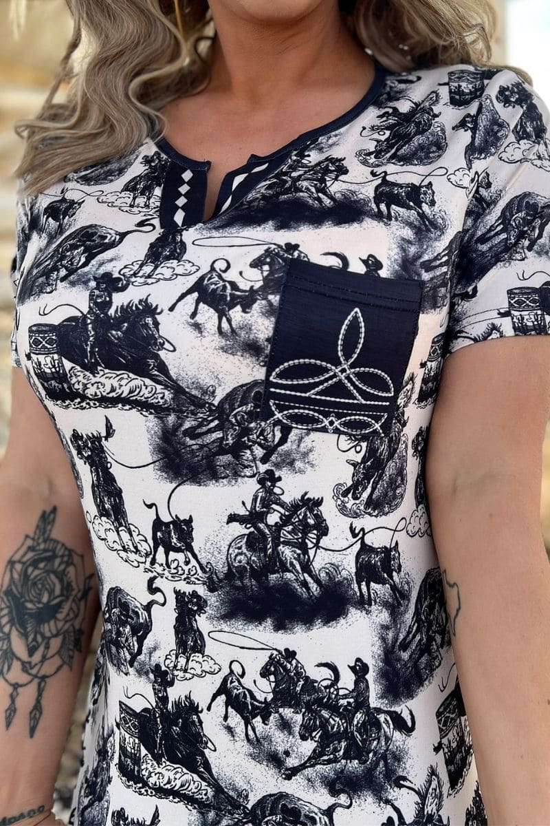 XS, S, XL - Rodeo Road Bootstitch Top