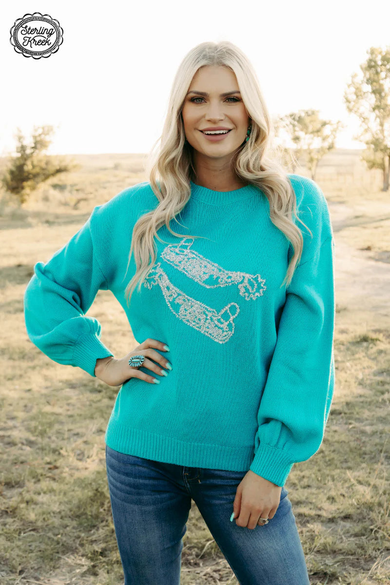 XS - Sparkle Spurs Sweater