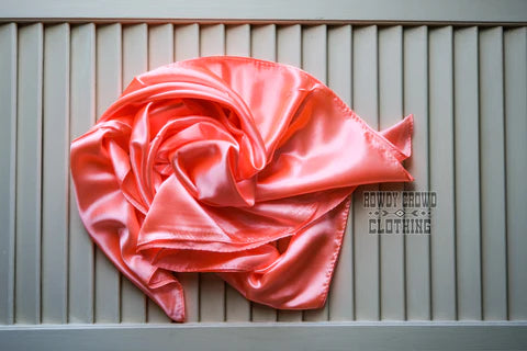 Coral Solid Wild Rag