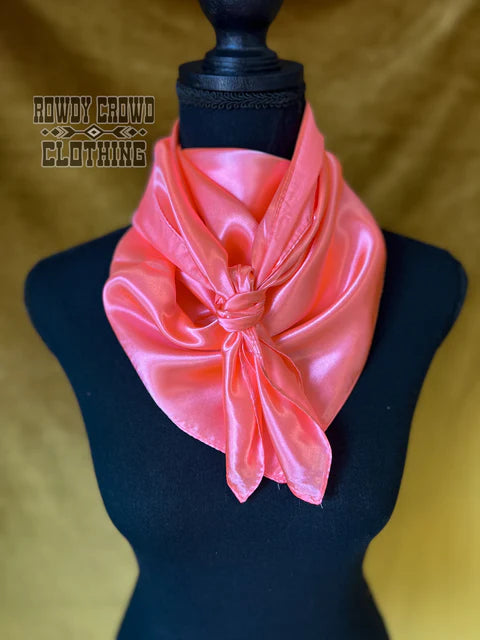 Coral Solid Wild Rag