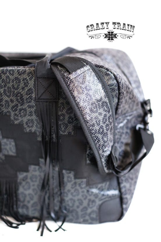 Black Leopard Aztec Weekender Bag
